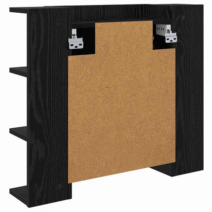 Spegelskåp Svart Ek 70 x 16,5 x 60 cm Konstruerat trä