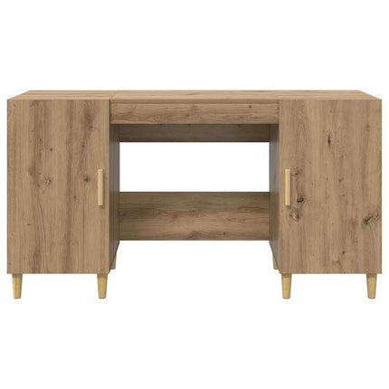 Skrivbord med hylla Artisan Ek 140 x 50 x 75 cm Konstruerat trä