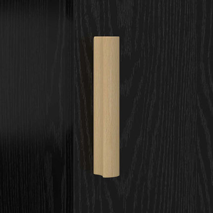 Skrivbord med hylla Svart Ek 140 x 50 x 75 cm Konstruerat trä