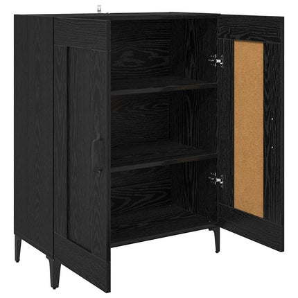 Sideboard Svart Ek 69,5 x 34 x 90 cm Konstruerat trä