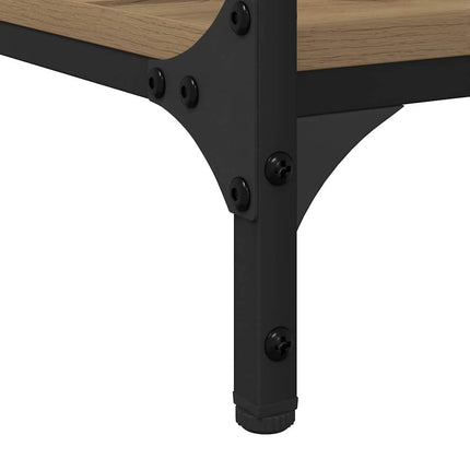 Skrivbord med hylla Artisan Ek 140 x 50 x 75 cm Konstruerat trä