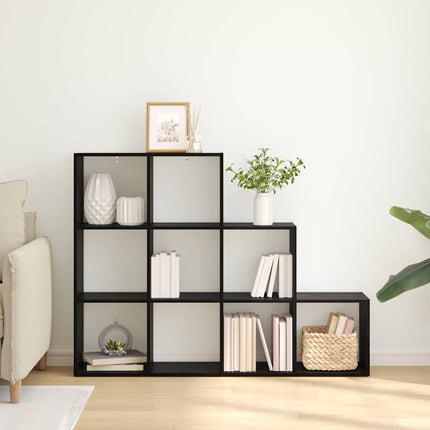 Rumsavdelare Bokhylla Svart Ek 137,5 x 29 x 103,5 cm