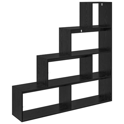 Rumsavdelare Bokhylla Svart Ek 143,5 x 29 x 143,5 cm