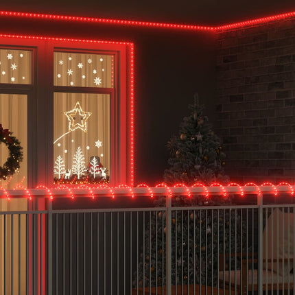 Ljuslina med 1200 LED-lampor Röd 50 m PVC