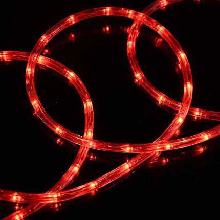 Ljuslina med 2400 LED-lampor Röd 100 m PVC