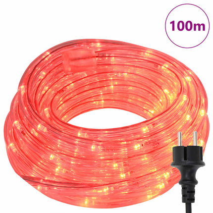 Ljuslina med 2400 LED-lampor Röd 100 m PVC