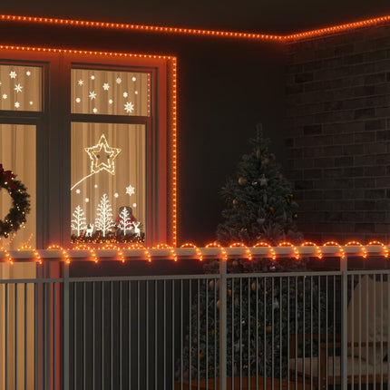 Ljuslina med 2400 LED-lampor Varmvit 100 m PVC
