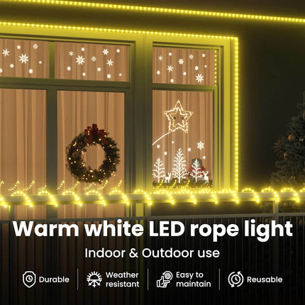Ljuslina med 120 LED-lampor Varmvit 5 m PVC