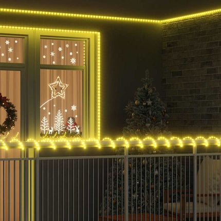 Ljuslina med 1200 LED-lampor Varmvit 50 m PVC