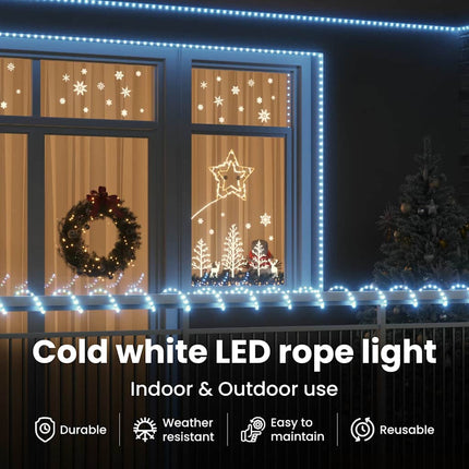 Ljuslina med 120 LED-lampor Kall Vit 5 m PVC