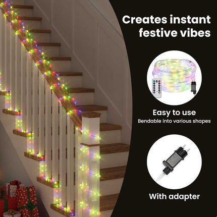 Ljuslina med 240 LED-lampor Flerfärgsdesign 10 m PVC