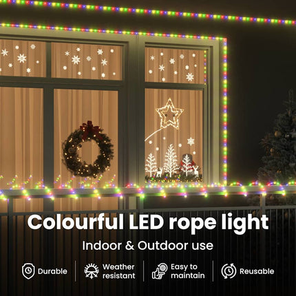 Ljuslina med 480 LED-lampor Flerfärgsdesign 20 m PVC