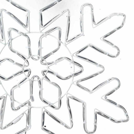 Jul Snöflinga med 156 LED-lampor Blå 55,5 x 55,5 x 0,75 cm PVC