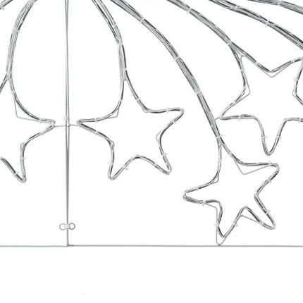 Julstjärna med 432 LED-lampor Flerfärgsdesign 182 x 58 cm PVC