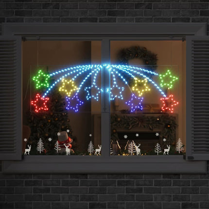 Julstjärna med 432 LED-lampor Flerfärgsdesign 182 x 58 cm PVC