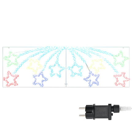 Julstjärna med 432 LED-lampor Flerfärgsdesign 182 x 58 cm PVC
