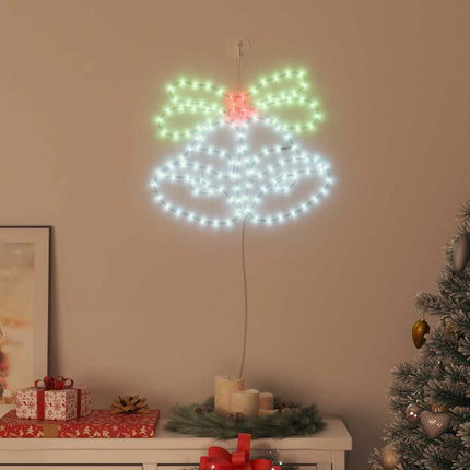 Julklinga med 144 LED-lampor Flerfärgsdesign 57 x 47,5 cm PVC
