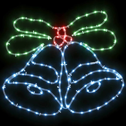 Julklinga med 144 LED-lampor Flerfärgsdesign 57 x 47,5 cm PVC