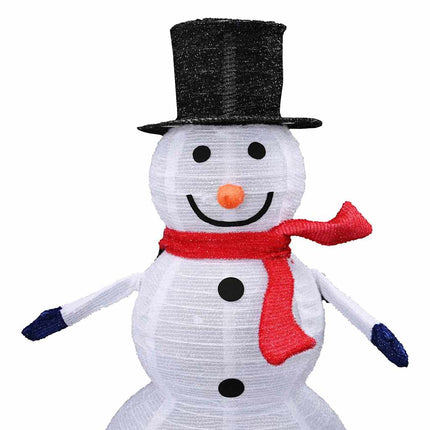 Julsnögubbsfamilj med 270 LED-lampor 3 pcs Varmvit tyg