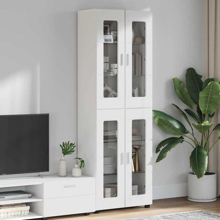 Skåp FLORIN 60 x 35 x 182 cm Vit Konstruerat trä