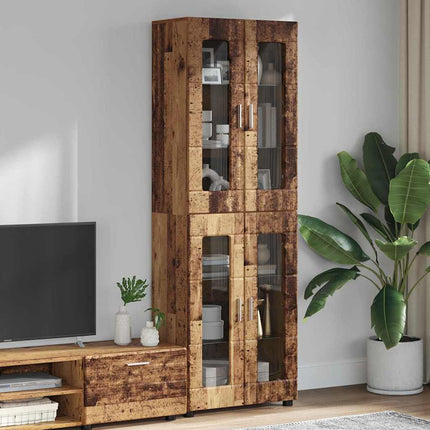 Skåp FLORIN 60 x 35 x 182 cm Gammalt trä Konstruerat trä
