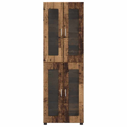 Skåp FLORIN Gammalt trä 60 x 35 x 182 cm Konstruerat trä