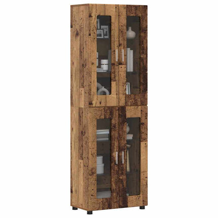 Skåp FLORIN Gammalt trä 60 x 35 x 182 cm Konstruerat trä