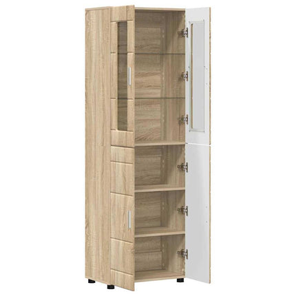 Skåp med dörr FLORIN Sonoma-ek 60 x 35 x 182 cm Konstruerat trä
