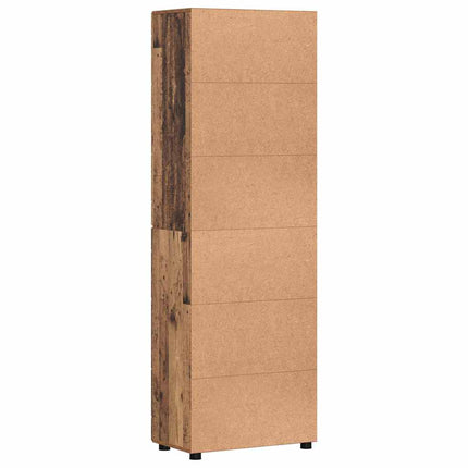 Skåp FLORIN Gammalt trä 60 x 35 x 182 cm Konstruerat trä