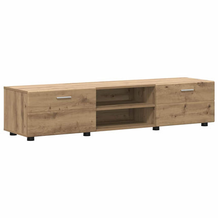 TV-bänkset med låda FLORIN 3 pcs Artisan Ek Konstruerat trä
