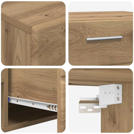 TV-bänkset med låda FLORIN 3 pcs Artisan Ek Konstruerat trä