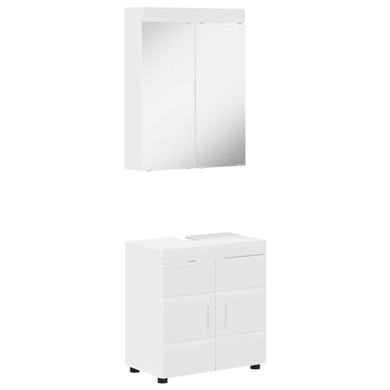 Badrumsmöbelset TULUM 2 pcs Vit 60 x 34 x 63 cm Konstruerat trä