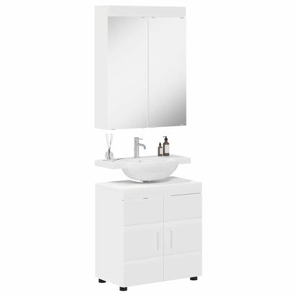 Badrumsmöbelset TULUM 2 pcs Vit 60 x 34 x 63 cm Konstruerat trä