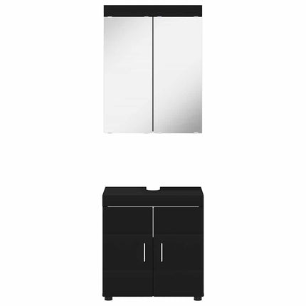 Badrumsmöbelset TULUM 2 st Svart 60 x 34 x 63 cm