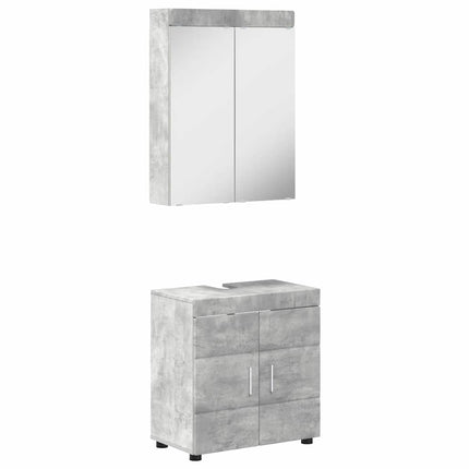 Badrumsmöbelset TULUM 2 pcs Betonggrå 60 x 34 x 63 cm