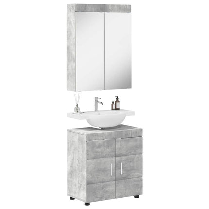 Badrumsmöbelset TULUM 2 pcs Betonggrå 60 x 34 x 63 cm
