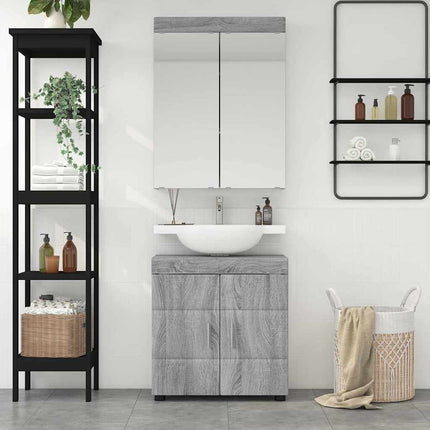 Badrumsmöbelset TULUM 2 pcs Grå Sonoma 60 x 34 x 63 cm