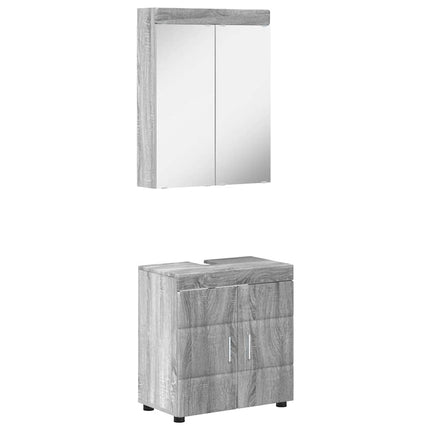 Badrumsmöbelset TULUM 2 pcs Grå Sonoma 60 x 34 x 63 cm