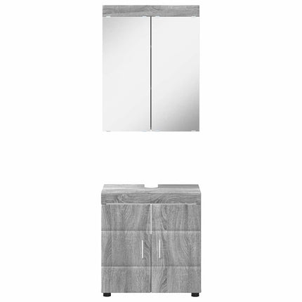 Badrumsmöbelset TULUM 2 pcs Grå Sonoma 60 x 34 x 63 cm