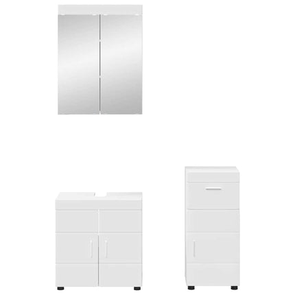Badrumsmöbelset TULUM 3 pcs Vit 60 x 34 x 63 cm Konstruerat trä