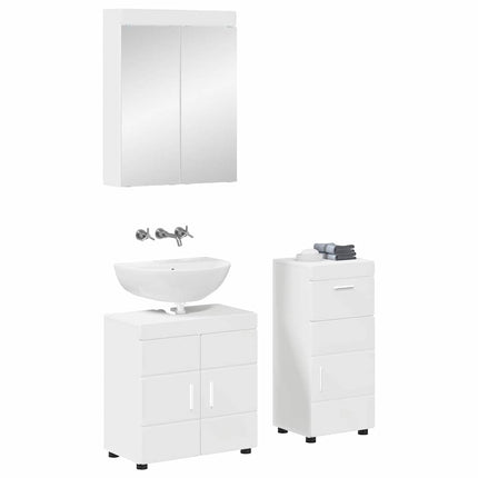 Badrumsmöbelset TULUM 3 pcs Vit 60 x 34 x 63 cm Konstruerat trä
