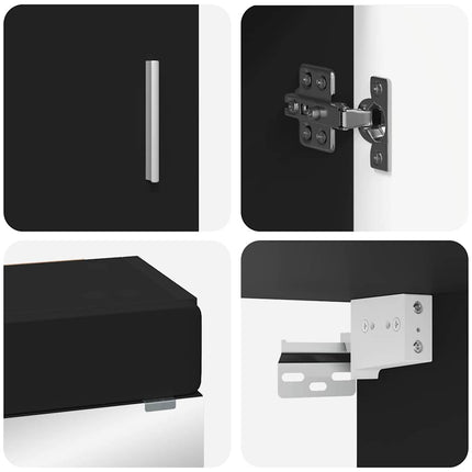 Badrumsmöbelset TULUM 3 pcs Svart 60 x 34 x 63 cm
