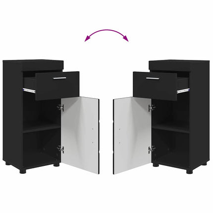 Badrumsmöbelset TULUM 3 pcs Svart 60 x 34 x 63 cm