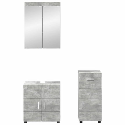 Badrumsmöbelset TULUM 3 pcs Betonggrå 60 x 34 x 63 cm