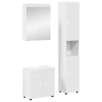 Badrumsmöbelset TULUM 3 pcs Vit 60 x 34 x 63 cm Konstruerat trä