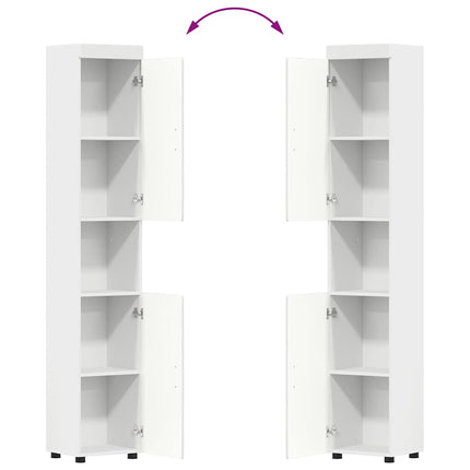 Badrumsmöbelset TULUM 3 pcs Vit 60 x 34 x 63 cm Konstruerat trä