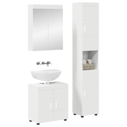 Badrumsmöbelset TULUM 3 pcs Vit 60 x 34 x 63 cm Konstruerat trä