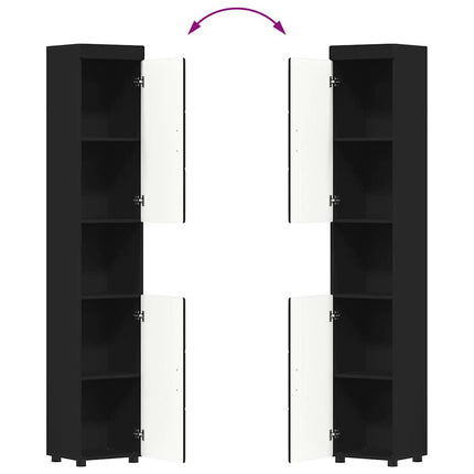 Badrumsmöbelset TULUM 3 pcs Svart 60 x 34 x 63 cm
