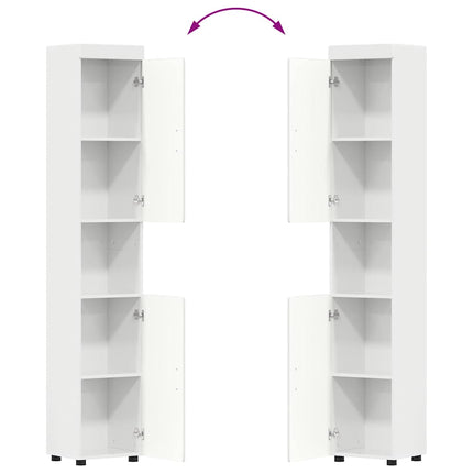 Badrumsmöbelset TULUM 3 pcs Högblanka vita 60 x 34 x 63 cm
