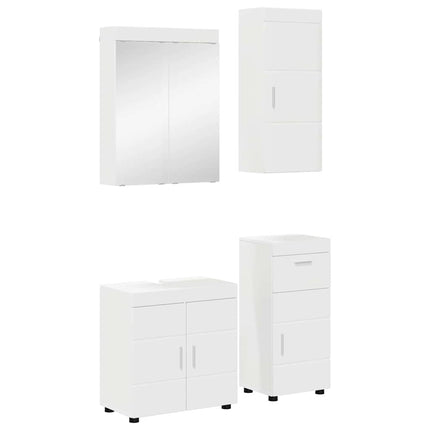 Badrumsmöbelset TULUM 4 pcs Vit 60 x 34 x 63 cm Konstruerat trä
